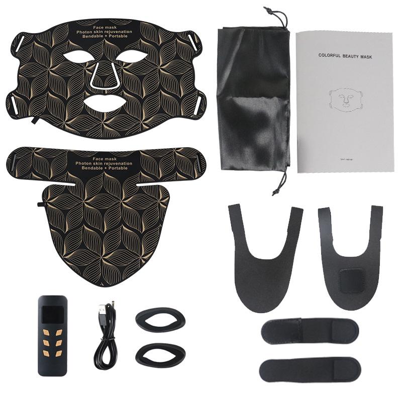 LED Spectrometer Beauty Mask with Neck, Seven-Color Light Therapy, Red Light Rejuvenation, Home-Use Large Panel