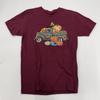 Women’s “Pumpkin Farm” Graphic Short Sleeve T-Shirt Fall Autumn Truck Top