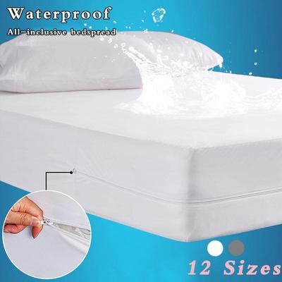 Matratzenschoner aus Kunststoff mit Reißverschluss für Queen-Size-Betten, wasserdichter Vinyl-Matratzenbezug, robuste, geräuschlose Matratzenhülle