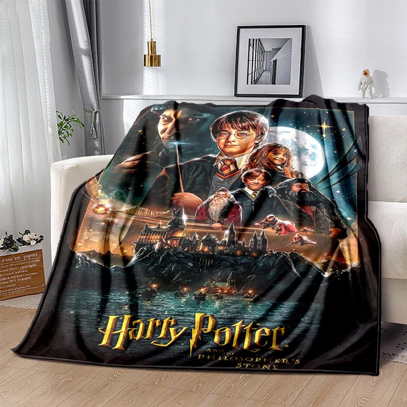 Harry Potter and the Philosopher's Stone Poster PrintPrint Blanket, Soft Blanket For Sofa Office Bed And Travelling Daughter Birthday Gift e
