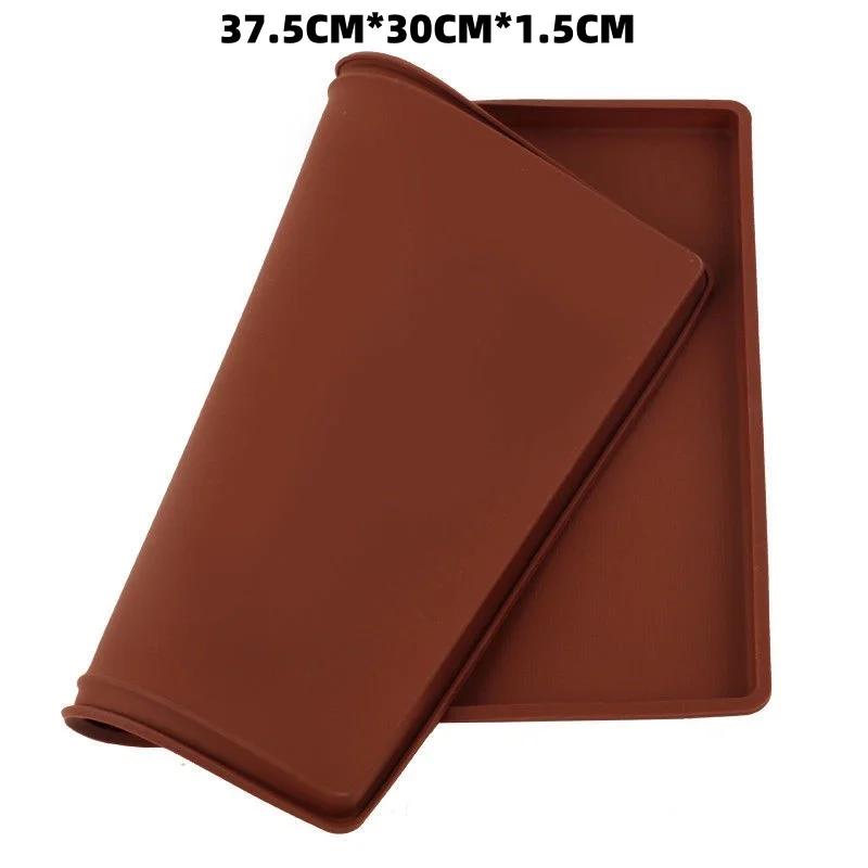 

Коврик для рулета из силикона Гибкий противень для выпечки, силиконовая форма для рулета из желе Противень для печенья Формы для выпечки Противень для выпечки, силиконовая форма для выпечки L коричневый