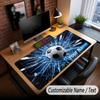 Soccer Theme Custom Mouse Pad Personalized With Name Text Customized Desk Mat For Office Home Decor