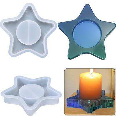 Silicone Star Shape Tea Light Candle Holder Mould Resin Epoxy Casting Mold DIY
