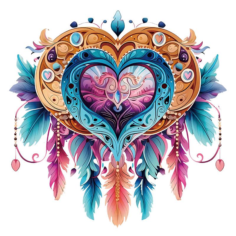 

Настенная наклейка Ловец снов из перьев Декор для ванной комнаты и туалета Самоклеящиеся липкие художественные наклейки 30x30CM