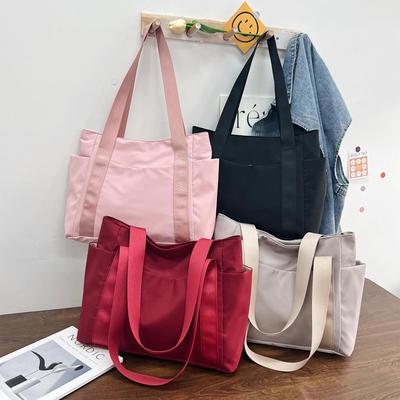 Versatile Women's Nylon Tote Bag - Large Capacity, Casual, Simple, Lightweight, Fashionable Shoulder Handbag