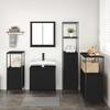 5 piece bathroom furniture set black oak effect wood based material