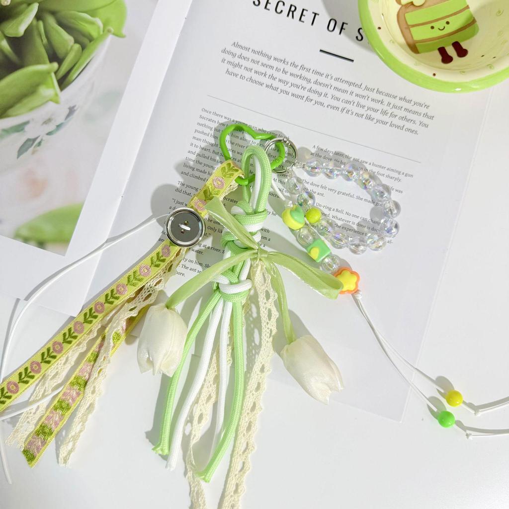 Miu Series Green Pendant Toy: DIY Cloth Doll Blind Box Accessories