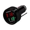 12V 24V Digital Voltmeter Thermometer Cigarette Lighter Style Battery Monitor For Measuring Voltage And Temperature Car Acc B8J4