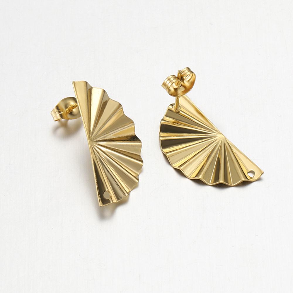 10 Stück Edelstahl-Ohrhaken im böhmischen Stil für Schmuckherstellung, DIY-Ohrringrohlinge aus geometrischen Formen