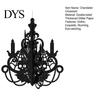 Lightweight Hanging Decorations 3D Candlestick Chandelier Ceiling Ornament, Gothic Halloween Glitter Matte Black Holiday Decor Decoration for
