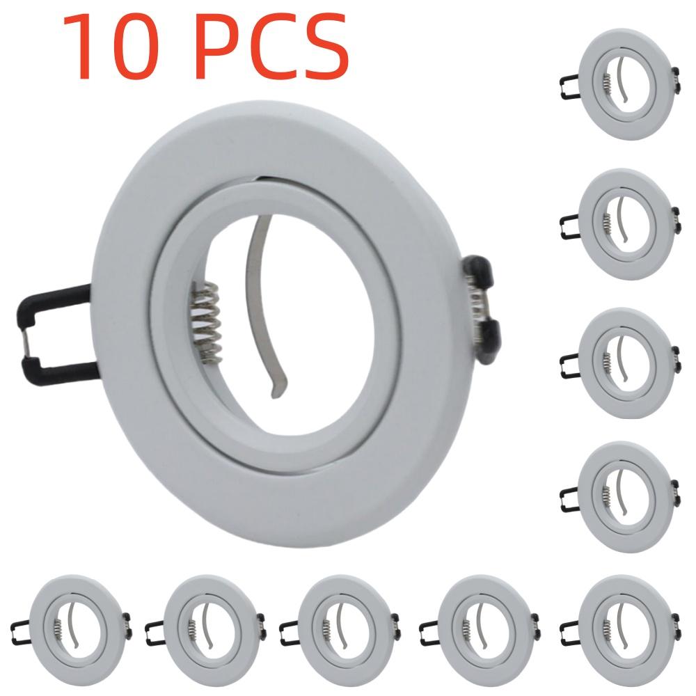 5/10 Pcs Round GU10 Recessed Downlight Replacement Kit MR16 Fitting Mounting Ceiling Spot Lights Frame Lamp Socket Holder