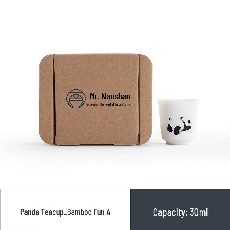 Mr. Nanshan Hand-painted Ceramic Panda Teacup