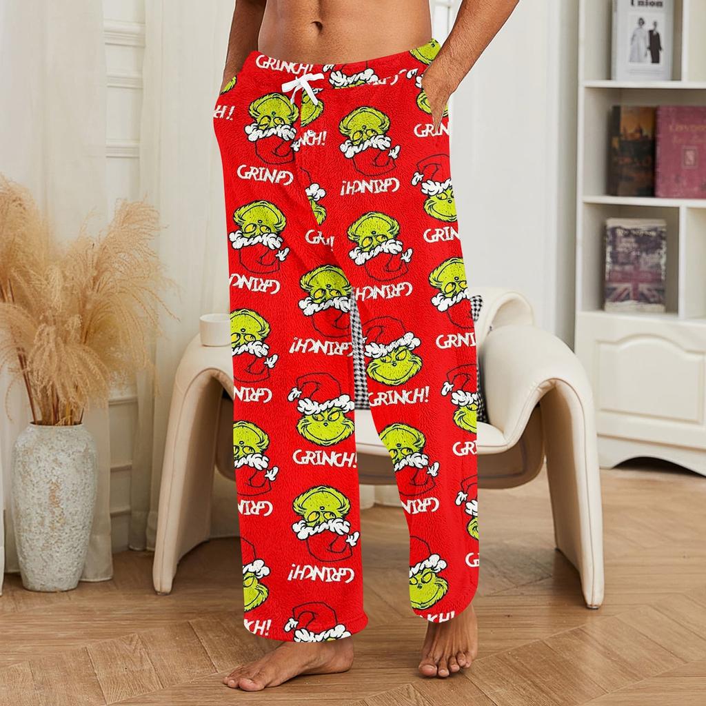 Herren Jogginghose mit lockerem Schnitt und Taschen Weihnachts-Print