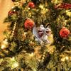 Nuovo Ciondolo Dinosauro in Acrilico Babbo Natale Ornamenti Carini per Albero di Natale Drago Natalizio Cartone Animato Ornamenti da Appendere per Natale