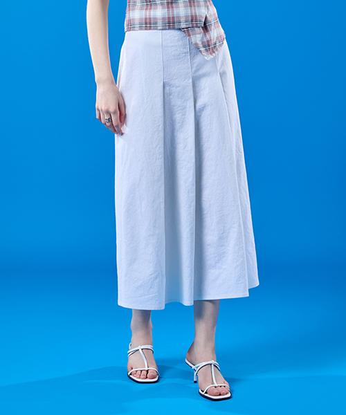 Collet Linen Pleated Long Skirt [White] Summer Long Skirt Ver.