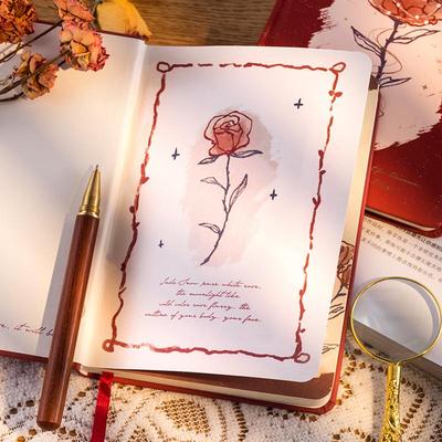 Exquisite Rose Diary: Artistic Japanese Notebook