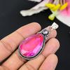 Pink Kunzite Gemstone Handmade 925 Sterling Silver Jewelry Pendant 2.44" KG-159