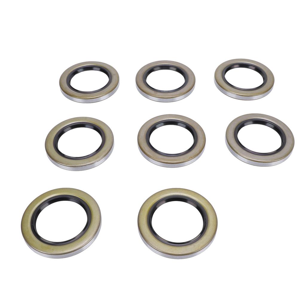 8PCS Trailer Hub Wheel Grease Seals 2.25in ID 3.376in OD Double Lip Grease Seals for Dexter Texcom RV Trailer