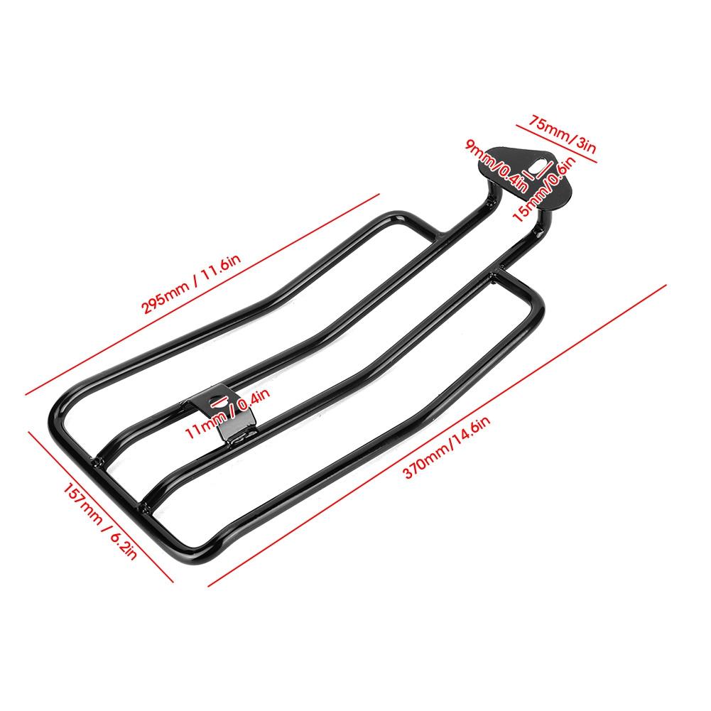 Retro Motorcykel Bakre Bagagehylla Hylla Tillbehör Passar för XL883 1200 X48Svart