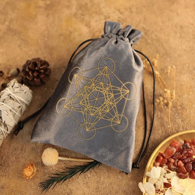 Board Game Cards Drawstrings Bag Tarot Card Flannel Bag Jewelry Pouches Oracles Card Organizers Witchcrafts Supplies
