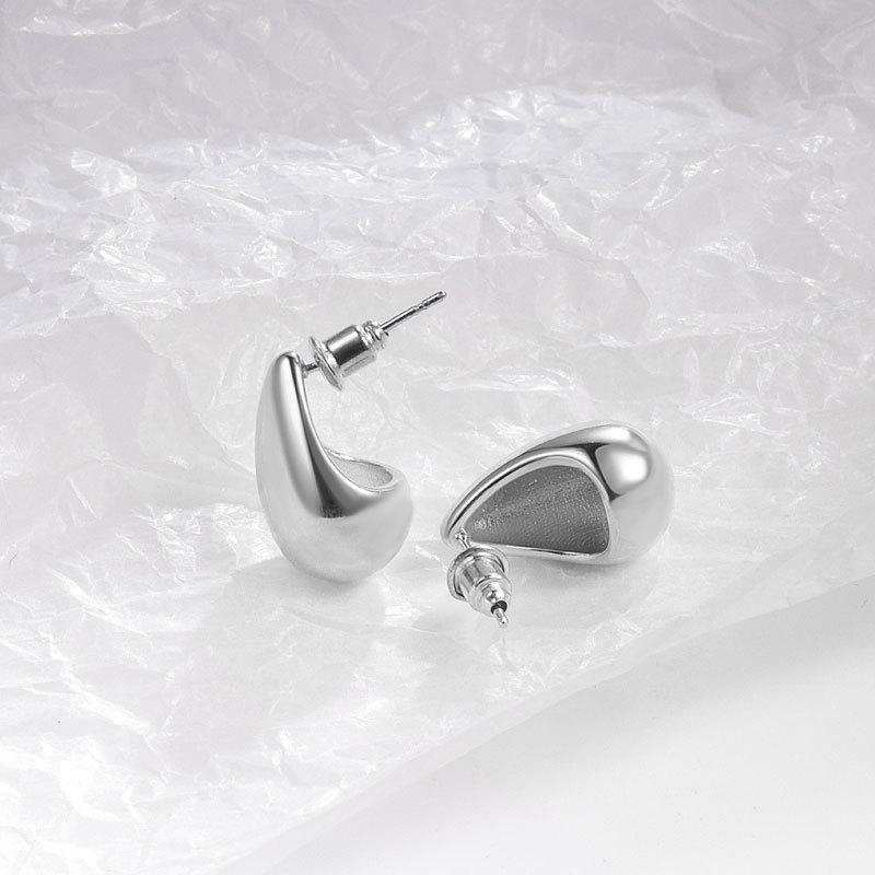 Elegant Gold Plated Waterdrop Earrings Minimalist Shiny Dangle Drop Earrings Versatile Fashion Jewelry For Women Daily Wear