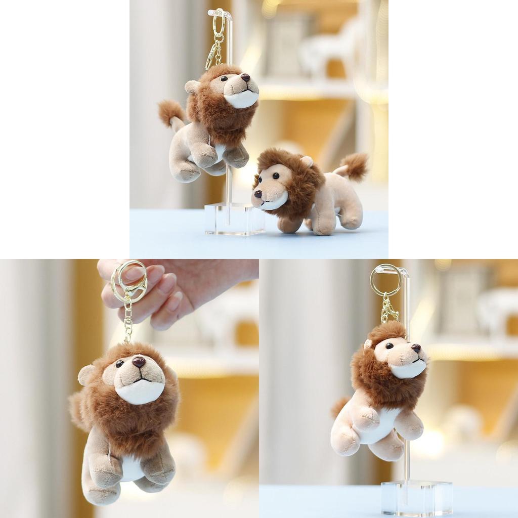 Portachiavi Leone Peluche Giocattolo Morbido Animale Carino Per Bambine Bambini Regalo