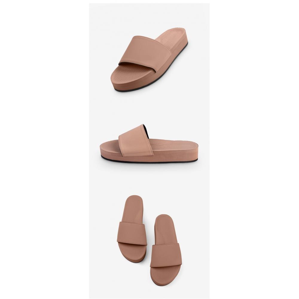 Indosol Official Import Rust Slipper   Platform Slide