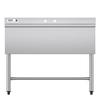 3 Compartment Sink, 18-Gauge 304 Stainless Steel, 254x356x254 mm Bowl Size, 3 Bay Commercial Under Bar Sink with Backsplash and Efficient Drainage for