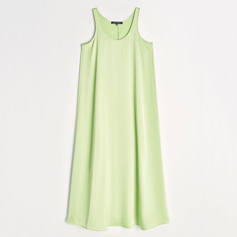 

It s OK to Wear It Daily with Hanging Silk. I Don t Mind Buying Long Satin Vest Dress Dress Green 48