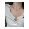Early Spring Light Luxury Niche Pattern Back-Shaped Chain Necklace Female Simple High-End Versatile Collarbone Chain