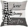 Easter Truck Bunny Print Nordic Home Decor Pillowcase Bedroom Living Room Sofa Decoration Polyester Cushion Cover with Zipper