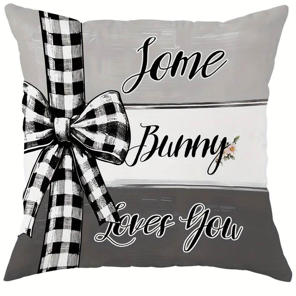 Easter Truck Bunny Print Nordic Home Decor Pillowcase Bedroom Living Room Sofa Decoration Polyester Cushion Cover with Zipper