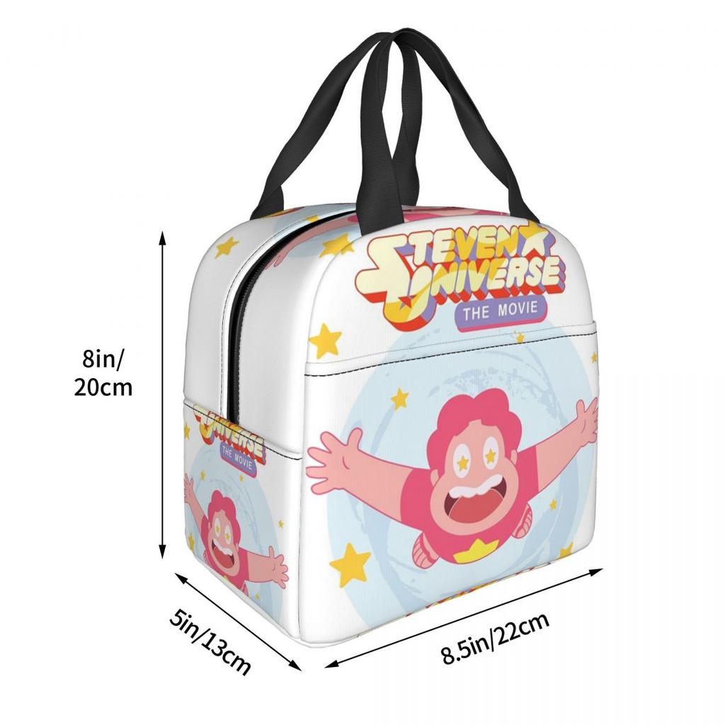 Steven Universe Anime Insulated Lunch Bag for Women Children Portable Food Boxes Thermal Lunch Box Tote