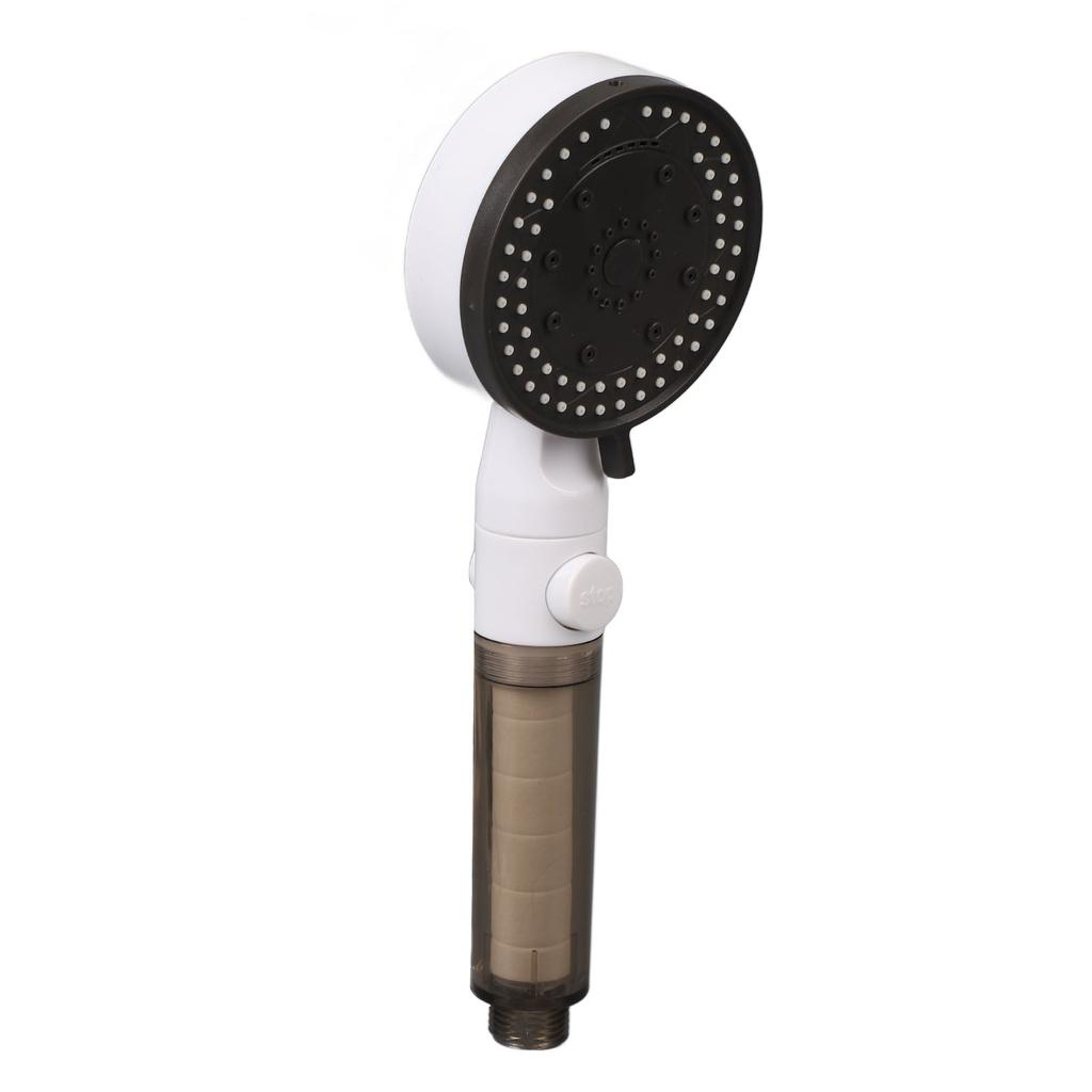10 Modes Multifunctional Pressurized Showerhead 1 2in Threaded Interface with 1.5M Tube Double Hook Rotating Base 4