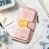 Fashion Long Wallet Enjoy Being Alone Print PU Leather Card Holder Portable Casual Zipper Purse for Daily Use