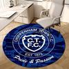1pc Chippenham Town F.C. Crest Round Carpet, Made of Polyester,Perfect for Decorating Office Chairs, Living Rooms
