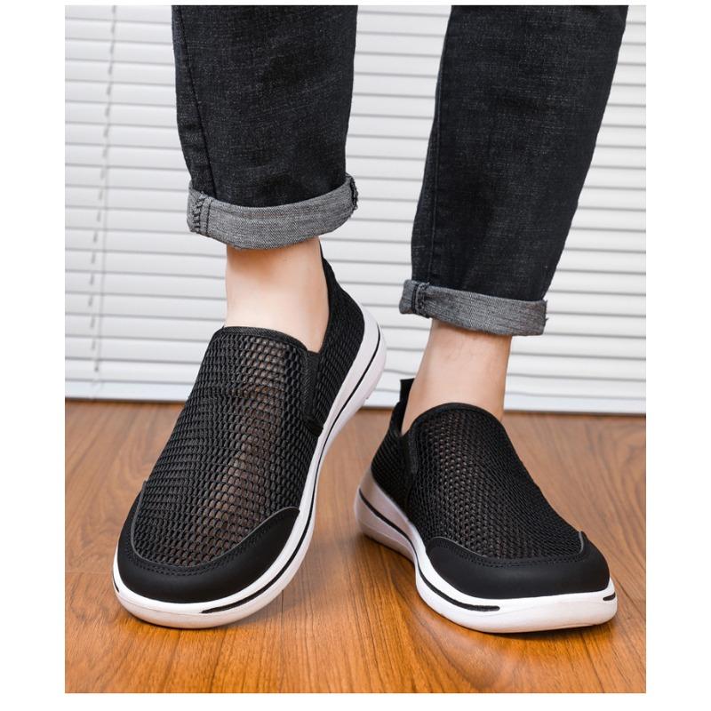 Mens Soft Sole Lightweight Breathable Mesh Slip On Casual Walking Shoes