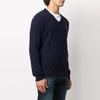 Polo Ralph Lauren FW21 V-Neck Logo Pattern Solid Pullover Long Sleeve Sweater Men Sweater Navy-Blue 710667377-002