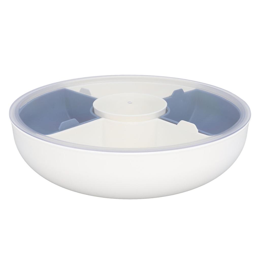 Veggie Tray with Lid Large Capacity Plastic Drainage Divided Snack Tray for Fruit Kitchen Type 2