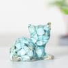 Animal Resin Desktop Decor With Crystal Chips For Gift And Home Office
