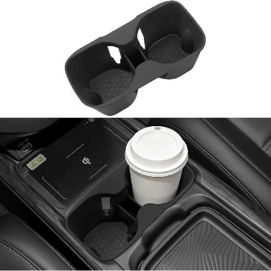 Console Cup Holder Inserts for 2002-2006 Toyota Camry Accessories Camry Cup Holder Coasters Non-Slip Silicone Drink Holder Black