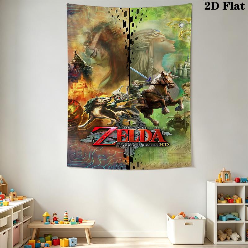 Legend Zelda 25Th Anniversary Tapestry Background Cloth Wallmounted Wall Covering Decoration Work Of Art Background Cloth