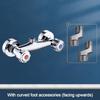 Hot and Cold Out Water Inlet Valve Metal Double Shower Faucet Valve Modern Diverter Valve