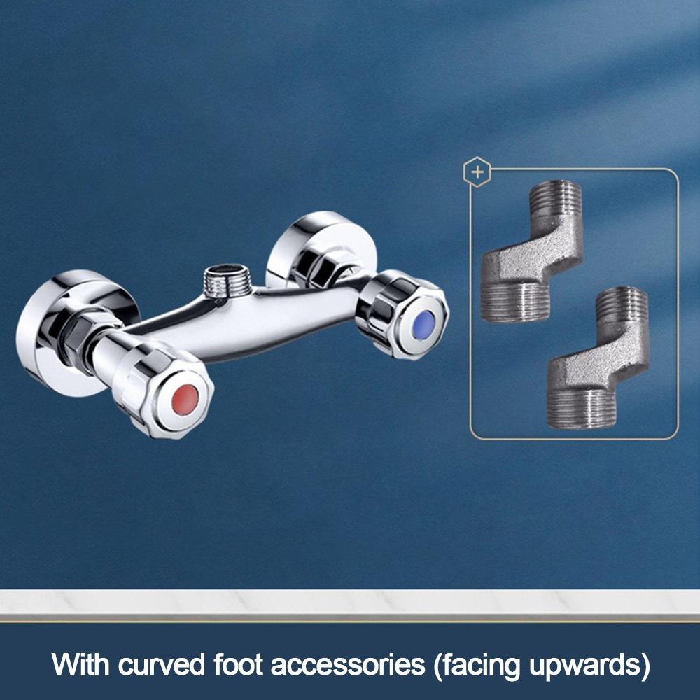 Hot and Cold Out Water Inlet Valve Metal Double Shower Faucet Valve Modern Diverter Valve