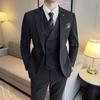 Men's High-End Wool Suit: Autumn/Winter Slim Fit Formal Wear for Weddings & Casual Outings