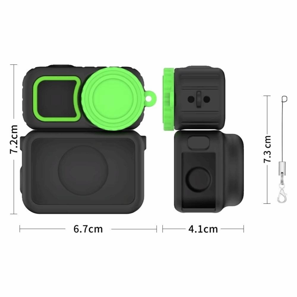 Shock Absorption Silicone Protective Case Lens Cap Anti-Drop Action Camera Case Full Protection for DJI Osmo Nano