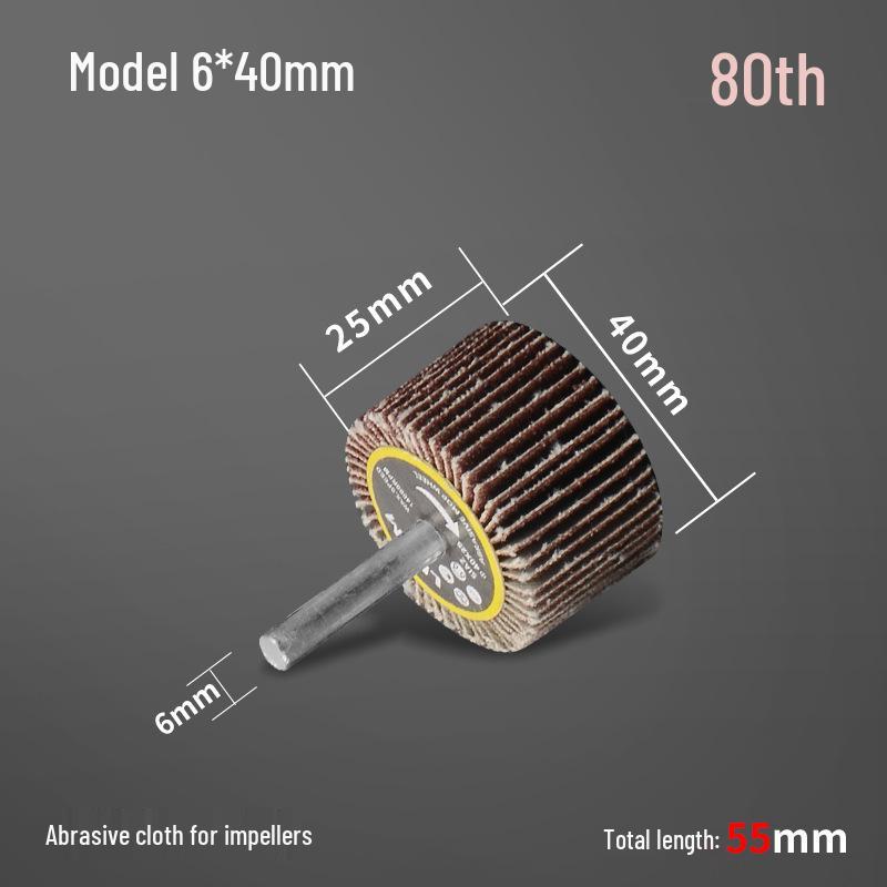 Enhanced 6mm Shank Flap Wheel for Rust Removal - Sandpaper Sand Cloth Grinding and Polishing.