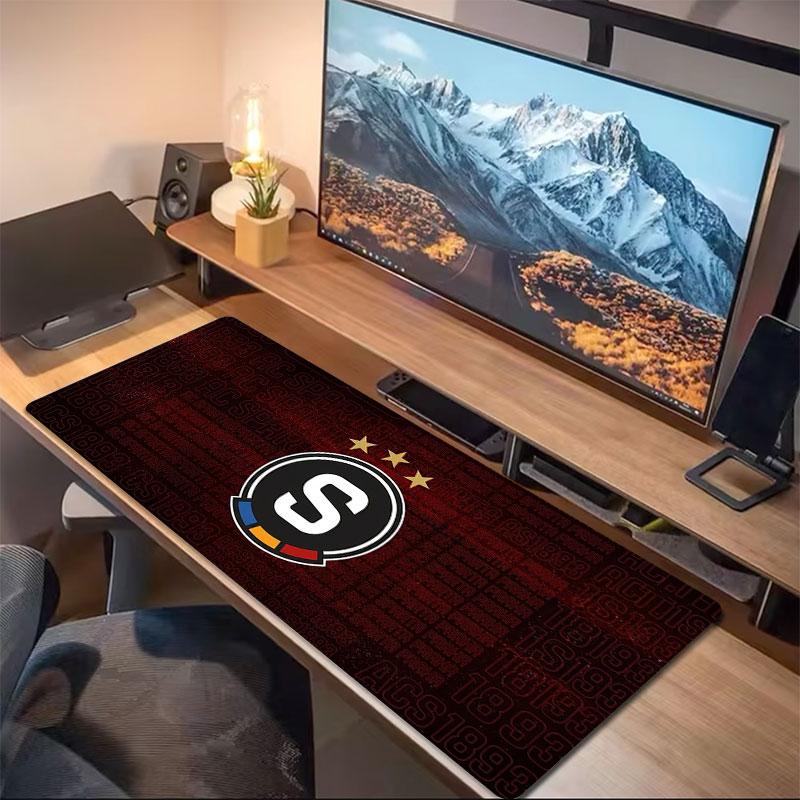 Sparta Prague Athletic Large Size Mouse Pad Large Gaming Table Cushion Nonslip Laptop Tablet Big Mousepad Xxl Mat Mini Pc Playmat With Lock Edge