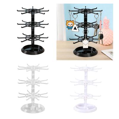 Modern Jewelry Rotating Stand with Multilayer Design Plastic Texture Suitable for Various Accessories Displaying Use
