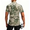 Herren Crew-Neck Bedrucktes Reißverschluss Atmungsaktives Schnelltrocknendes Kurzarm-Radtrikot für Outdoor-Sportarten und Straßenfahrten